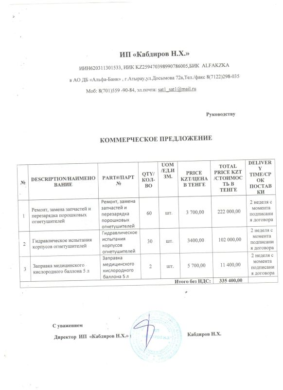 ПРОТОКОЛ закупок ЦП № 84-21 Перезарядка огнетушителей, кислородного баллона: Проведен